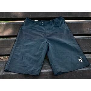 Men's Canari Atlas Cycling Shorts Sz XL Black Baggy 13" Inseam No Liner Pockets